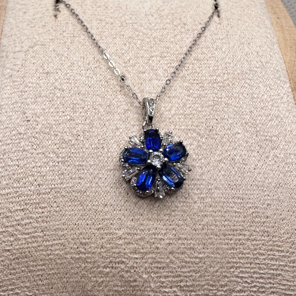 Rare! Blue Kyanite Pendant S925
